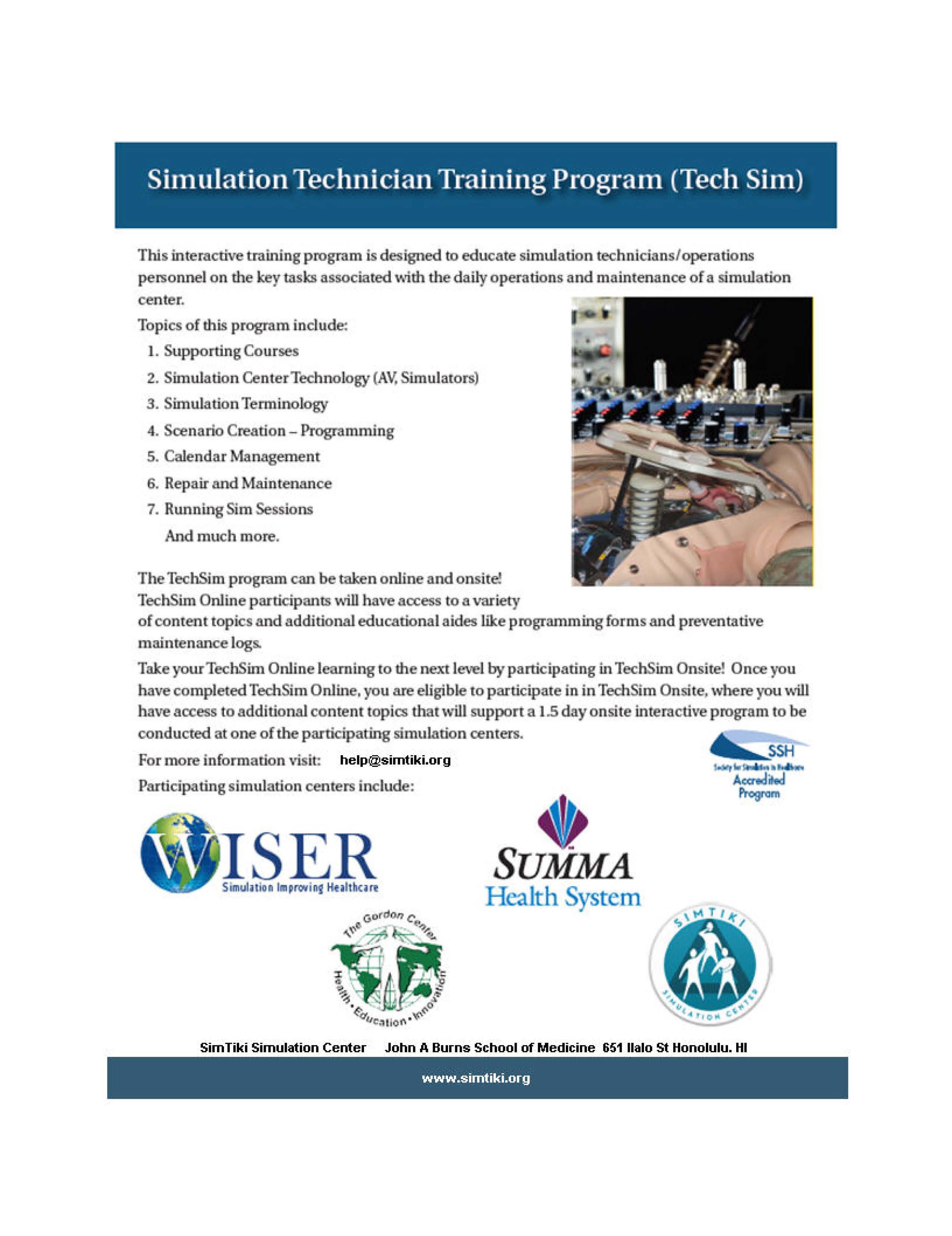 Tech Sim flyer